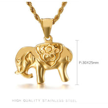 Load image into Gallery viewer, GUNGNEER Stainless Steel Om Mani Mandala Ring Buddhist Elephant Pendant Jewelry Set For Men