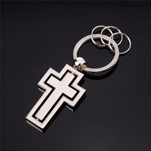 Load image into Gallery viewer, GUNGNEER Christian Necklace Cross Jesus Key Chain Holder Jewelry Accessory Gift Set Men Women