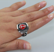 Load image into Gallery viewer, GUNGNEER Knight Templar Cross Stainless Steel Silver Plated Ring with Bangle Jewelry Set