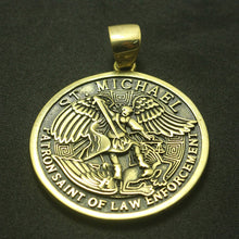 Load image into Gallery viewer, GUNGNEER Catholic Protect Us Saint Michael Pendant Stainless Steel Jewelry For Men Women