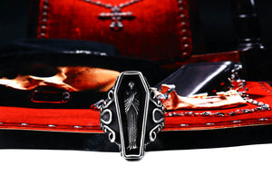 GUNGNEER Skeleton Skull Gothic Vampire Ring Stainless Steel Jewelry Accessories Men Women