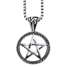 Load image into Gallery viewer, GUNGNEER Celtic Wicca Pentagram Star Stainless Steel Pendant