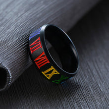Load image into Gallery viewer, GUNGNEER LGBT Rainbow Pride Ring Stainless Steel Lesbian Gay Bracelet Jewelry Set Gift