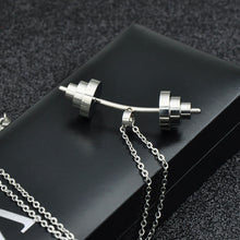 Load image into Gallery viewer, GUNGNEER Gym Barbell Pendant Necklace Stainless Steel Sport Fitness Jewelry for Men Women