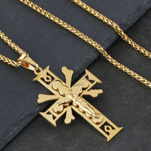 Load image into Gallery viewer, GUNGNEER Christian Cross Pendant Necklace God Jesus Chain Jewelry Gift For Men Women