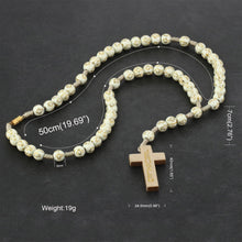 Load image into Gallery viewer, GUNGNEER Rosary Cross Necklace Christian Pendant Chain Jewelry Accessory Gift For Men Women