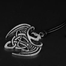 Load image into Gallery viewer, GUNGNEER Celtic Triquetra Knot Dragon Trinity Pendant Necklace with Cross Key Chain Jewelry Set