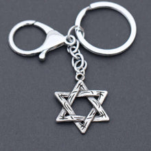 Load image into Gallery viewer, GUNGNEER David Star Keychain Seal of Solomon Jewish Charm Jewelry Accessory For Men Women