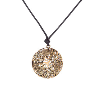 GUNGNEER Triskele Triskelion Celtic Knots Stainless Steel Pendant Necklace Jewelry Men Women