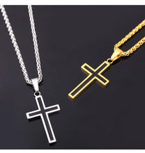 Load image into Gallery viewer, GUNGNEER Stainless Steel Cross Necklace God Jesus Pendant Jewelry Gift For Men Women