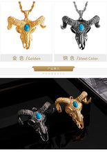 Load image into Gallery viewer, GUNGNEER Satan Goat Skull Necklace Satanic Pendant Occult Jewelry Accessories For Men