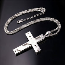 Load image into Gallery viewer, GUNGNEER Christian Necklace Cross Jesus Key Chain Holder Jewelry Accessory Gift Set Men Women