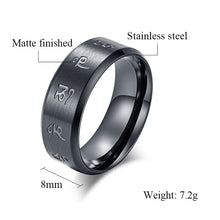 Load image into Gallery viewer, GUNGNEER Stainless Steel Om Buddhist Ring Mantra Religious Choker Necklace Jewelry Set For Men