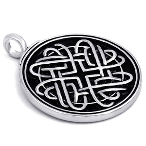 GUNGNEER Celtic Infinite Heart Knot Amulet Pendant Necklace Stainless Steel Jewelry Accessories