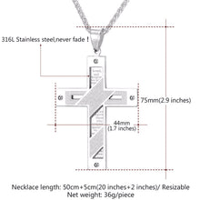 Load image into Gallery viewer, GUNGNEER Christian Necklace Cross Jesus Key Chain Holder Jewelry Accessory Gift Set Men Women