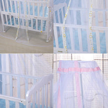 Load image into Gallery viewer, 2TRIDENTS Royal Court Style Kids Bed Mosquito Net Mesh with Lace Foldable Breathable Bedding Dome Bed