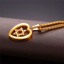 Load image into Gallery viewer, GUNGNEER Stainless Steel David Star Necklace Occult Jewish Star Jewelry Gift For Men Women