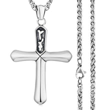 Load image into Gallery viewer, GUNGNEER Stainless Steel Christian Cross Pendant Necklace Jesus Jewelry For Men Women