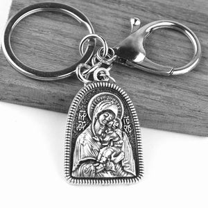 GUNGNEER Mother of God Virgin Mary Faith Pendant Keychain Jewelry Accessories Gift