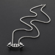 Load image into Gallery viewer, GUNGNEER Stainless Steel Body Gym Barbell Pendant Necklace Fitness Workout Jewelry Men Women