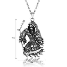 Load image into Gallery viewer, GUNGNEER Gothic Punk Grim Reaper Pendant Necklace Skull Jewelry Accessories Men Women