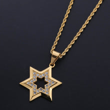 Load image into Gallery viewer, GUNGNEER David Star Necklace Jewish Star Pendant Jewelry Gift Accessory For Men Women
