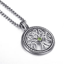 Load image into Gallery viewer, GUNGNEER Stainless Steel Celtic Tree of Life Pendant Necklace Jewelry Box Chain
