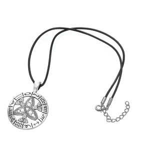 GUNGNEER Stainless Steel Triquetra Trinity Pendant Necklace Celtic Infinity Bangle Jewelry Set