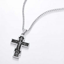 Load image into Gallery viewer, GUNGNEER Stainless Steel Pray Cross Necklace Jesus Pendant Jewelry Gift For Men Women