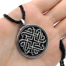 Load image into Gallery viewer, GUNGNEER Celtic Infinite Heart Knot Amulet Pendant Necklace Stainless Steel Jewelry Accessories