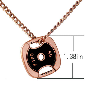 GUNGNEER Stainless Steel Weight Plate Pendant Necklace Gym Workout Fitness Strength Jewelry