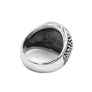GUNGNEER Buddhist Om Ring Stainless Steel Ohm Aum Yoga Hindu Jewelry Accessory For Men