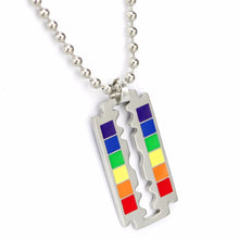 Load image into Gallery viewer, GUNGNEER Transgender Pride Blade Necklace Rainbow Bracelet LGBT Jewelry Set Gift For Men Women
