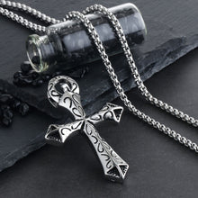 Load image into Gallery viewer, GUNGNEER Stainless Steel Christian Pendant Cross Necklace Jewelry Accessory For Men Women