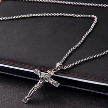 Load image into Gallery viewer, GUNGNEER Christ Cross Pendant Necklace God Jesus Jewelry Accessory Outfit For Men Women