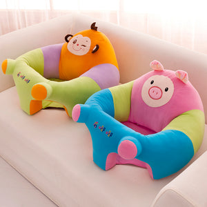 2TRIDENTS Baby Support Seat Sofa - Plush Soft Animal Shaped Baby Learning to Sit Chair Keep Sitting Posture Comfortable for 0-12 Months Baby
