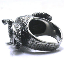 Load image into Gallery viewer, GUNGNEER Stainless Steel Spiritual Elephant Ganesha Om Ring Elephant Ring Jewelry Set For Men