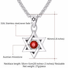 Load image into Gallery viewer, GUNGNEER David Star Necklace Jewish Star Hexagram Pendant Jewelry Accessory For Men Women