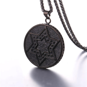 GUNGNEER David Star Necklace Occult Jewish Star Israel Jewelry Accessory For Men Women