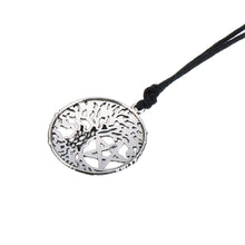 Load image into Gallery viewer, GUNGNEER Wicca Pentagram Tree of Life Necklace Leather Bracelet Jewelry Set Men Women