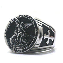 Load image into Gallery viewer, GUNGNEER The Archangel St Michael Ring Accessory Stainless Steel Jewelry For Men