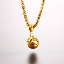 Load image into Gallery viewer, GUNGNEER Stainless Steel Basketball Necklace Soccer Ball Earrings Hip Hop Sports Jewelry Set