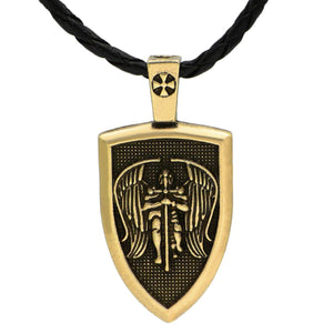 GUNGNEER Shield Of St Michael Pendant Necklace Protection Jewelry For Men Women