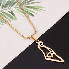 Load image into Gallery viewer, GUNGNEER Israel David Star Pendant Necklace Stainless Steel Jewelry Accessory For Women