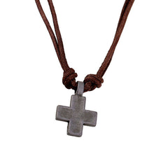 Load image into Gallery viewer, GUNGNEER Cross Leather Pendant Necklace Christian Jewelry Accessory Gift For Men Women