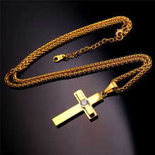 Load image into Gallery viewer, GUNGNEER God Christian Pendant Necklace Jesus Cross Bangle Bracelet Jewelry Set Men Women