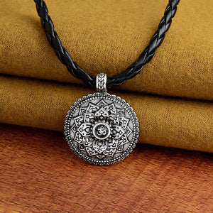 GUNGNEER Om Lotus Pendant Spiritual Necklace Beads Chakra Bracelet Jewelry Combo For Men Women