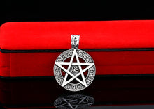 Load image into Gallery viewer, GUNGNEER Stainless Steel Wicca Celtic Pentagram Pentacle Pendant Necklace Jewelry for Men Women