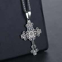 Load image into Gallery viewer, GUNGNEER Stainless Steel Cross Necklace Christian Pendant Jewelry Gift For Men Women