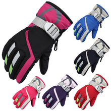 Load image into Gallery viewer, 2TRIDENTS Children Kids Winter Fleece Lined Thermal Warm Gloves for Outdoor Sports Ski Snowboard Skating Snowmobile Waterproof Windproof